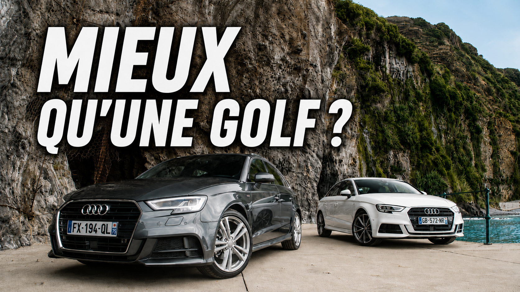 Audi A3 8V grise et blanche face à face — mieux qu'une Golf en occasion ?
