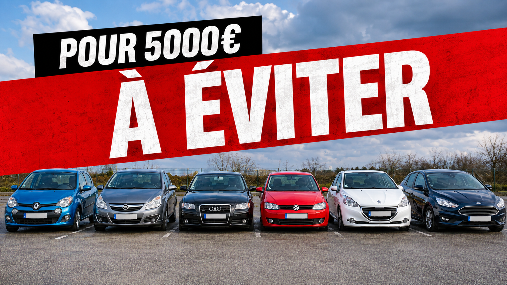6 voitures d'occasion à moins de 5 000 euros à éviter — Twingo 2, Corsa D, A3 8P, Polo 4, 208 I, Focus 3