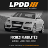 Fiche fiabilité Audi A4 B8 — couverture avec notes et pannes connues