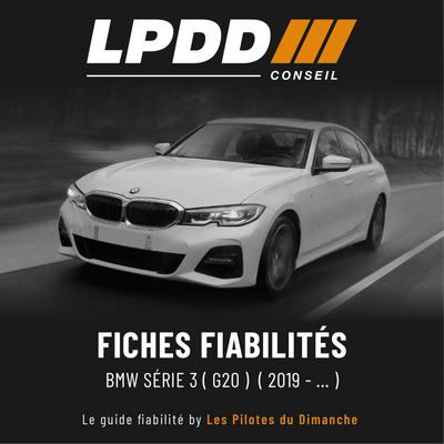 Fiche fiabilité BMW Série 3 G20 — couverture avec notes et pannes connues