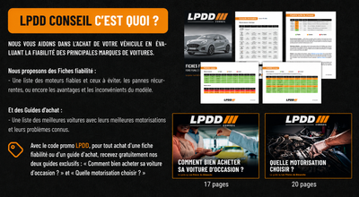 LPDD Conseil c'est quoi ? Fiches fiabilité et guides d'achat auto — 2 guides offerts avec le code LPDD