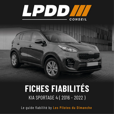 Fiche fiabilité KIA Sportage 4 — couverture avec notes et pannes connues
