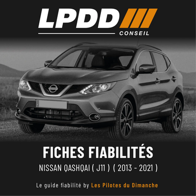 Fiche fiabilité Nissan Qashqai J11 — couverture avec notes et pannes connues