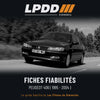 Fiche fiabilité Peugeot 406, couverture avec notes et pannes connues