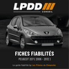 Fiche fiabilité Peugeot 207 — couverture avec notes et pannes connues
