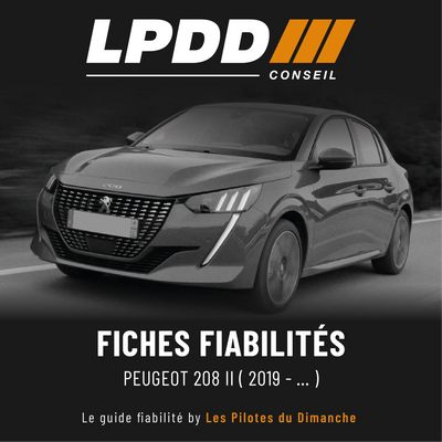 Fiche fiabilité Peugeot 208 II — couverture avec notes et pannes connues