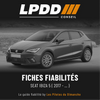Fiche fiabilité Seat Ibiza 5 — couverture avec notes et pannes connues