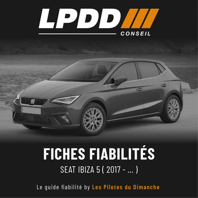 Fiche fiabilité Seat Ibiza 5 — couverture avec notes et pannes connues