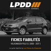 Fiche fiabilité Volkswagen Polo 5 — couverture avec notes et pannes connues