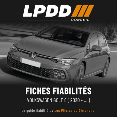 Fiche fiabilité Volkswagen Golf 8 — couverture avec notes et pannes connues